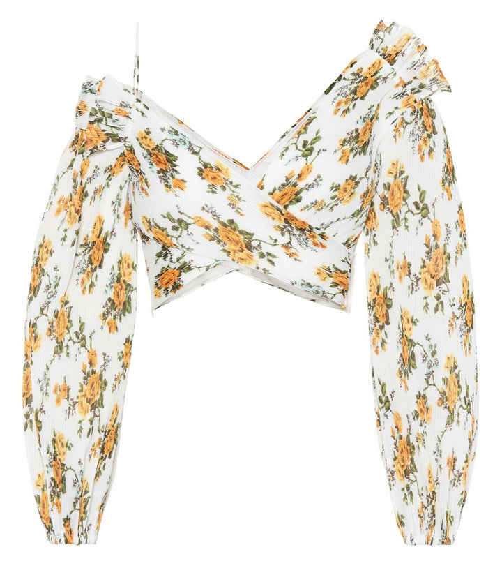 ZIMMERMANN Yellow Golden Surfer Crop Top Size 2 ladies