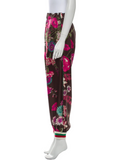 Gucci floral-print Relaxed-fit Silk-twill Trackpants Trousers Size I 42 ladies