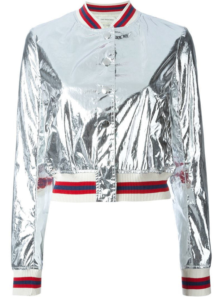 Isabel Marant Étoile Women's Silver ‘Ferna' Bomber Jacket Ladies