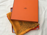HERMES Hermès PARIS Silk Orange Red Dip Dye Jungle Love Scarf 90 x 90 cm LADIES