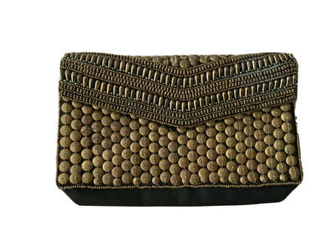 Bo Bo Beaded Embellished Made in India Clutch Bag ladies