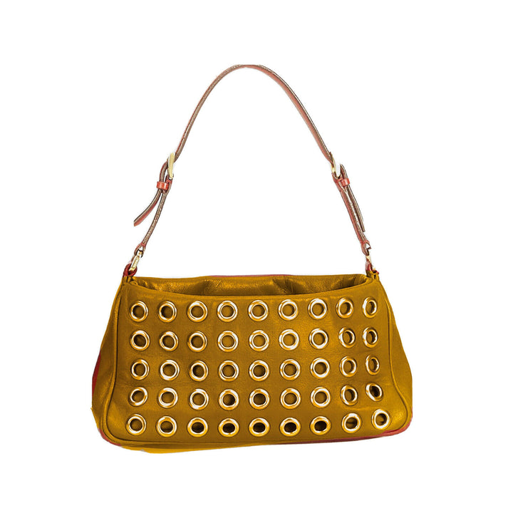 PRADA Limited Edition Leather Eyelet Baguette Extra Mini Bag Handbag ladies