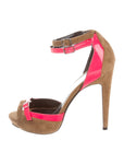 Pierre Hardy Suede Colorblock Dualstrap Sandals Shoes size 36 1/2 US 6.5 UK 3.5 Ladies