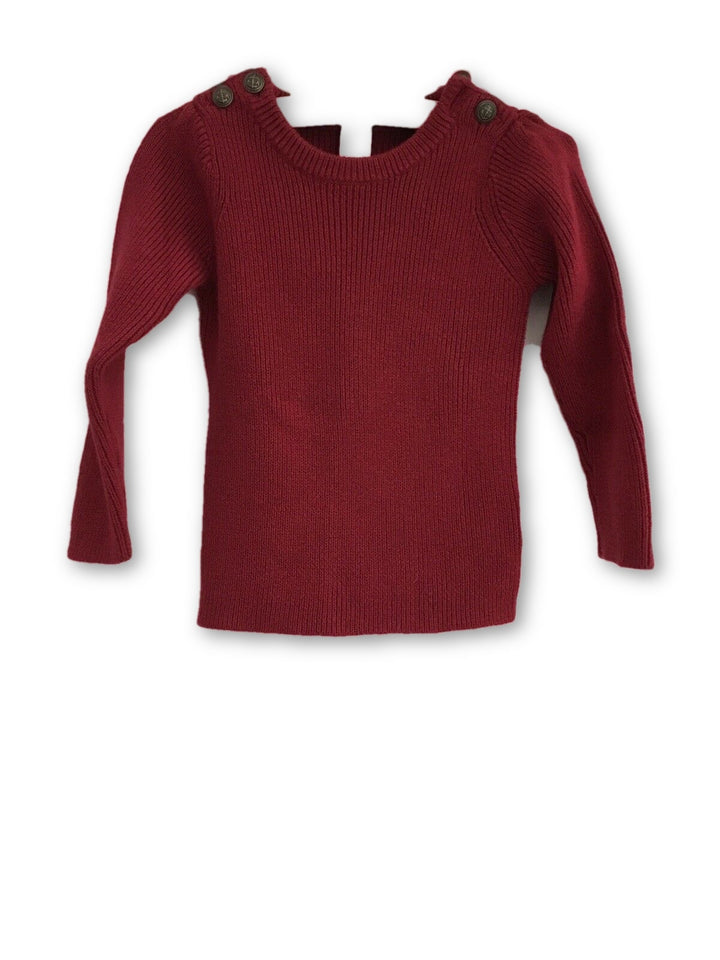Petit Bateau Red Wool Blend Knit Sweater Jumper Top Sweatshirt  Children