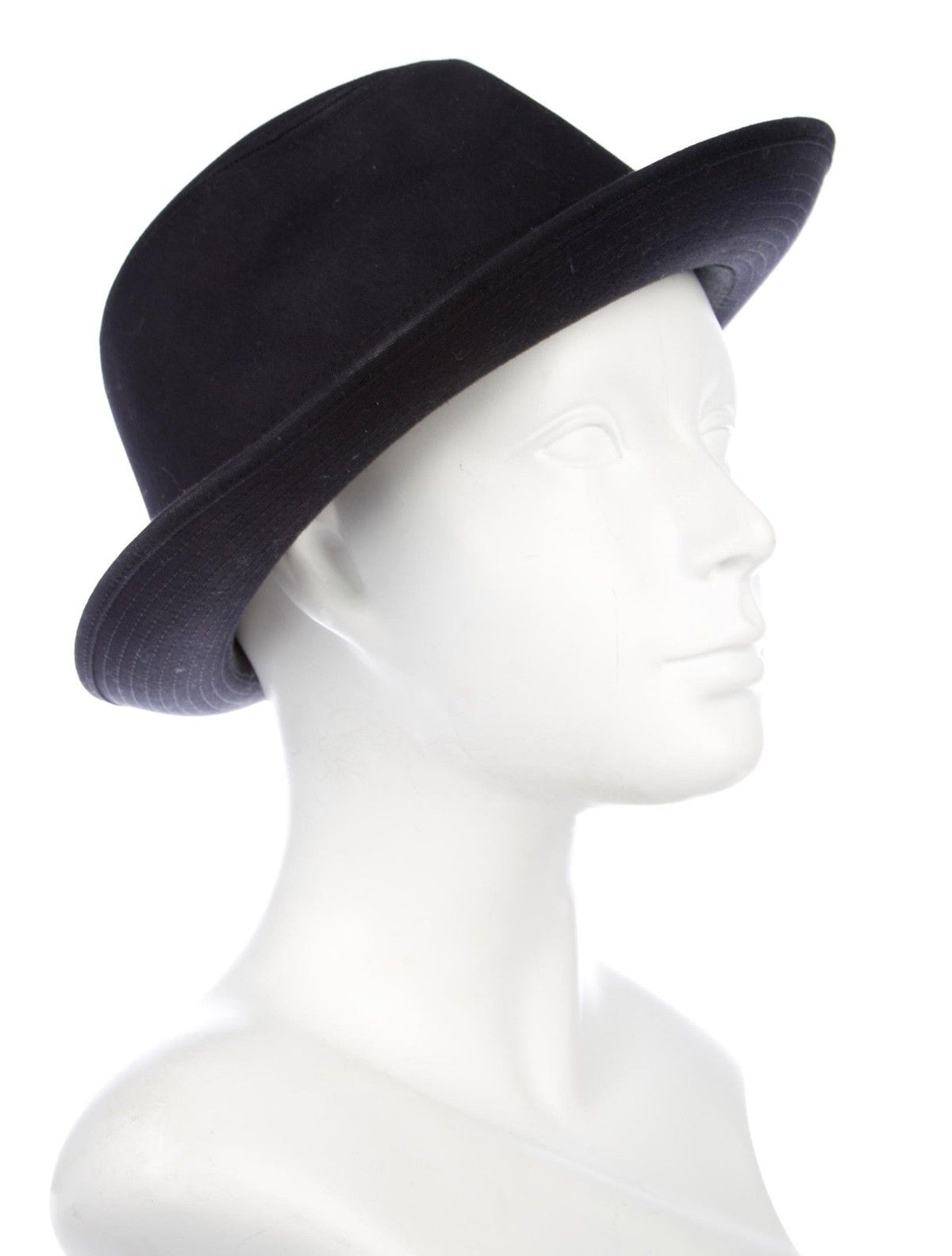 Hermès Hermes Paris Navy Blue Cotton H Embroidered Funky Fedora Hat Size 58 Men