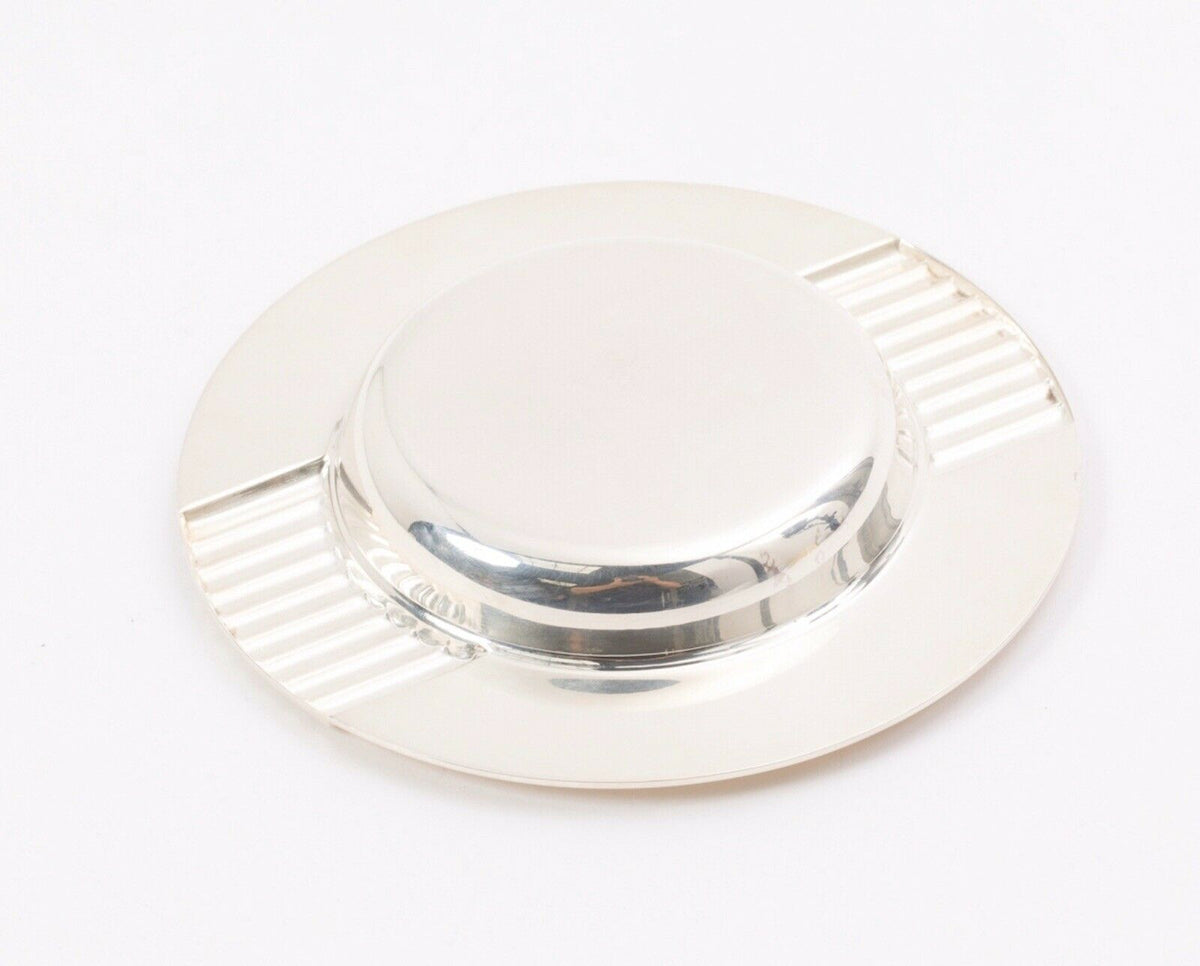 Cartier Art Deco-Style Silver Plated and Lapis Lazuli Tray Ashtray circa 1990