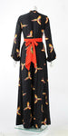 Diane von Furstenberg Cutout Parrots belted printed silk jumpsuit Size US 2 Ladies