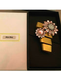 MIU MIU Floral Crystal Brooch ladies