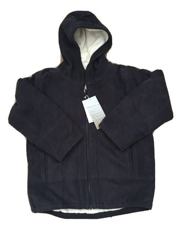 serendipity denmark organics fleeced navy hooded jacket size 7 years children