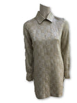 Vintage 1960's evening dress Polly Peck by Sybil Zelker Gold Jacquard Ladies