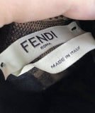 FENDI Black & brown FF Zucca Logo Knit Leggings Joggers Pants In Brown I 38 XS ladies