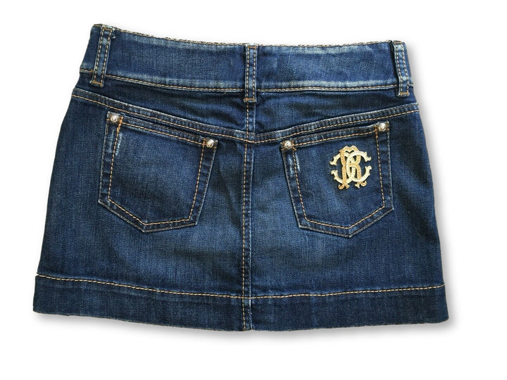 Roberto Cavalli Runaway Denim Jeans Mini Skirt Ladies