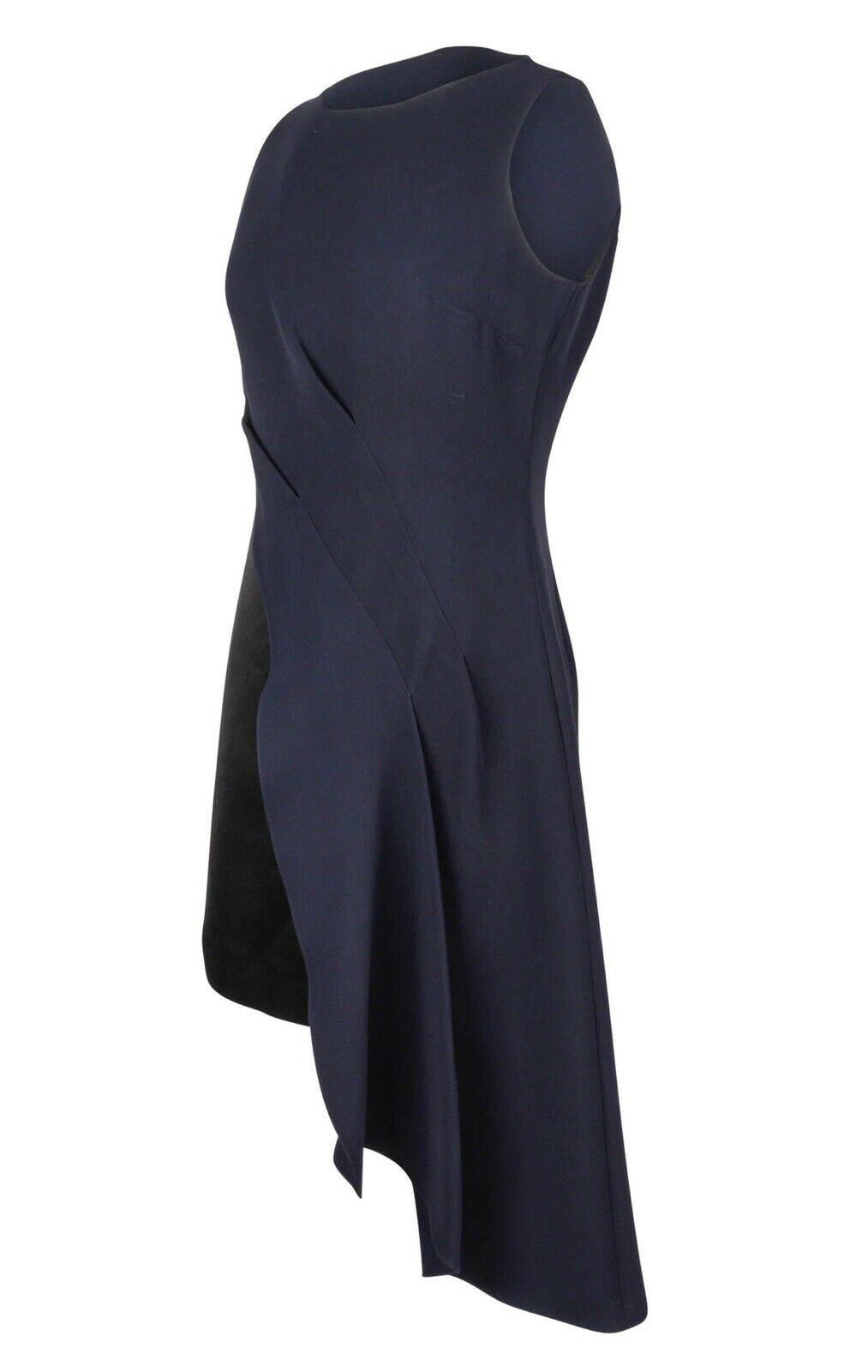 Christian Dior Iconic Collectors Navy Blac Silk Asymmetric Dress Size F 40 UK 12 ladies