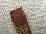 LORO PIANA Belt with braiding Leather Brown Size 105 / 42 Men