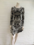 Zadig & Voltaire Rosie Print Deluxe Cashmere Knit Sweater Dress Size S Small Ladies