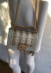 Chanel Embellished Lambskin Le Boy Bag in Runway Gold Metallic Antiqued Hardware  Handbag Ladies