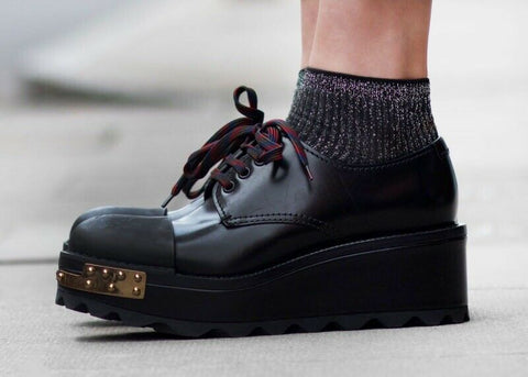PRADA Cap Leather Platform Shoes 39 UK US ladies – Afashionistastore