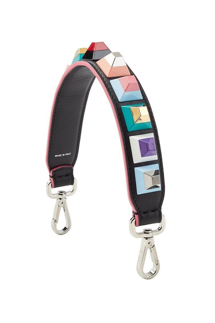 FENDI Mini Strap Strap You mini stud-embellished leather bag strap handle ladies