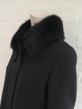 Loro Piana Baby Cashmere Double Cashmere Fox Fur Collar I 42 UK 10 US 6 Ladies