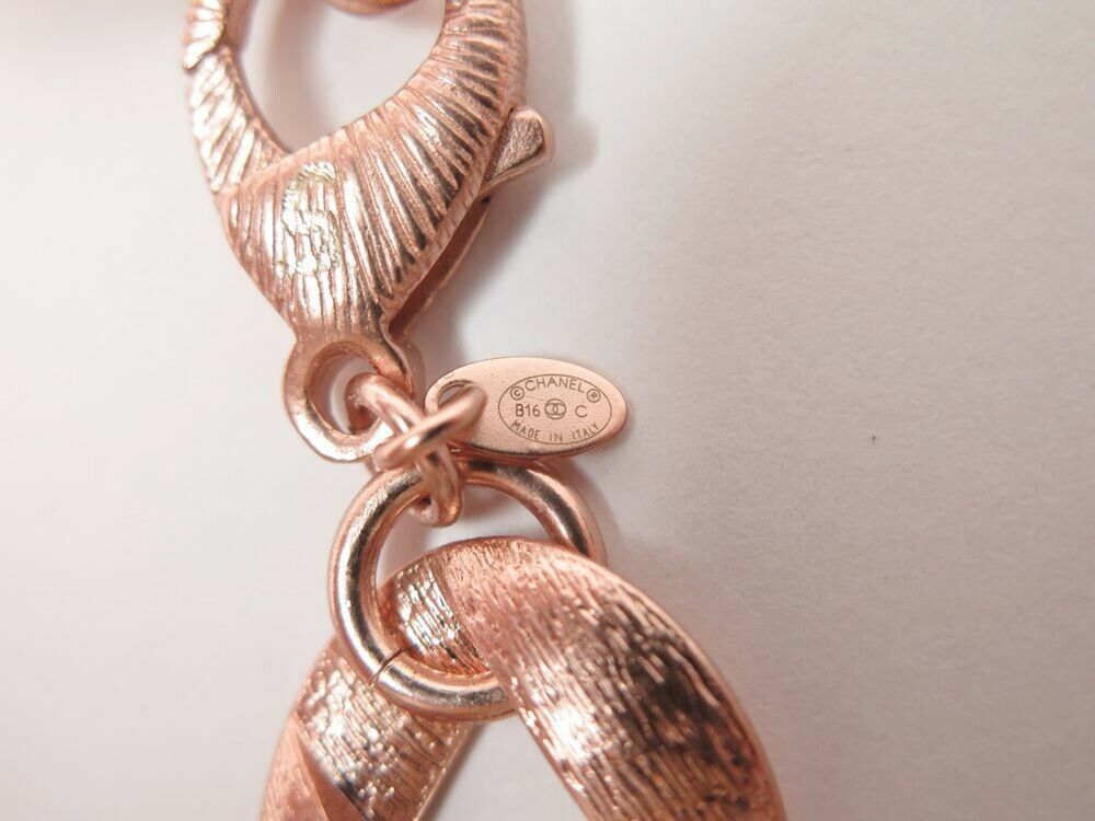 CHANEL This Chain Gold Color CC Rhinestone COCO B16C Necklace Chocker 105g ladies