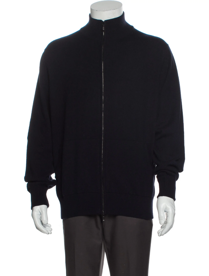 $3000 Loro Piana BABY CASHMERE Navy Jumper Sweater Cardigan Jacket Sz I 60 US 50 men