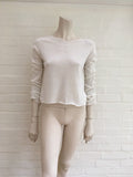 THE ROW Women's JIAN White Cashmere Crewneck Sweater Jumper Size S Small Ladies