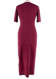 Fendi FF Logo Midi Dress intarsia knitted dress Size 42 NEW ladies
