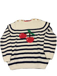 Confiture Trotters Striped Cherry Intarsia Pullover Jumper GORGEOUS 6-7 years children