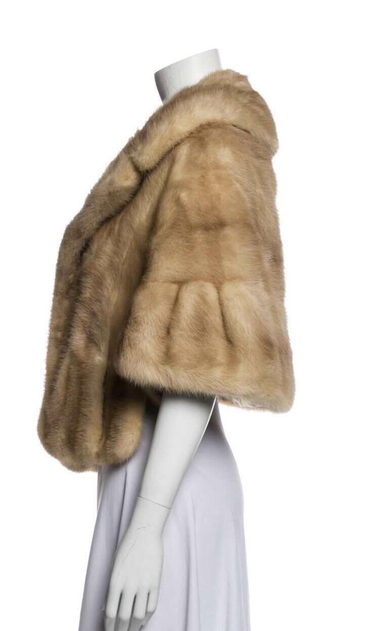 Gittelman's Sons Vintage Mink Fur Stole Cape Shawl Honey Blonde Fur Stole ladies