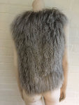 3.1 PHILLIP LIM Curly Fur Vest with Grosgrain Trim Ladies