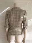 Chanel Amazing Rare Runaway Jacket Tweed Gold Insert Blazer F 40 UK 10 US 6 Ladies