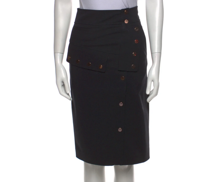 TIBI Knee Length Studded Pencil Skirt Size US 0 XXS ladies