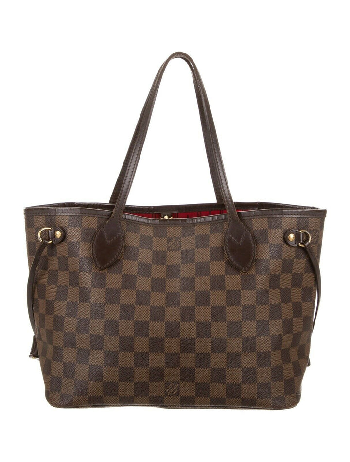 LOUIS VUITTON Small Damier Ebene Neverfull PM Bag Handbag Ladies