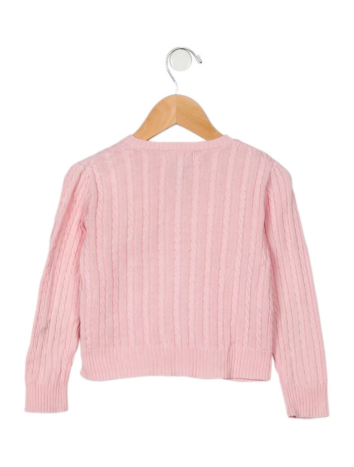 RALPH LAUREN Girls' Pink Knit Cardigan Cable Sweater Jumper Cardigan 5 years children