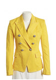 £2,940 SOLD OUT Balmain double breasted yellow blazer jacket F 36 UK 8 ladies