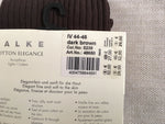 Falke Tights Tight Cotton Elegance Knit Dark Brown Pinstripe 4865  Ladies