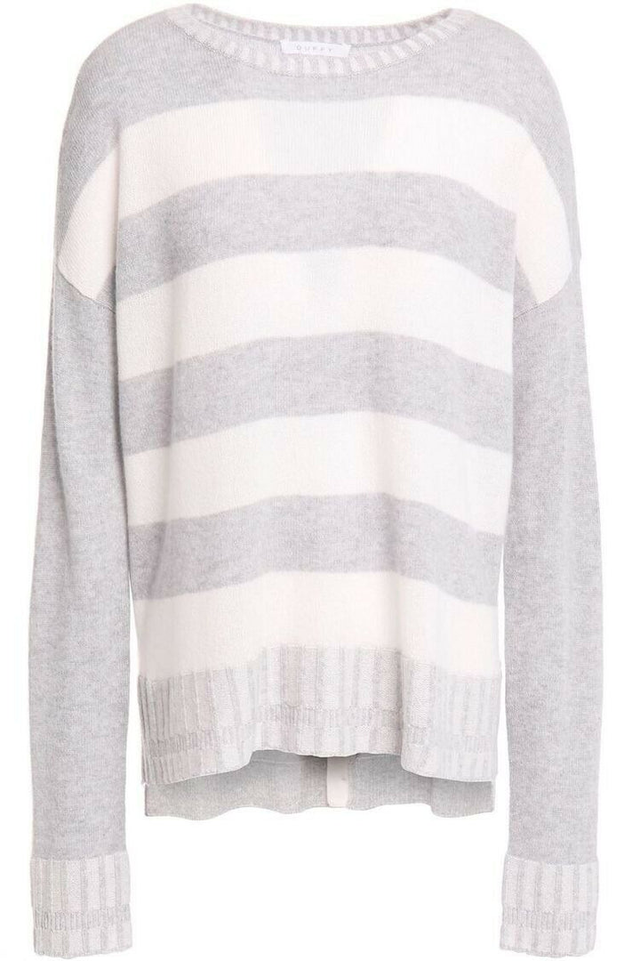 Duffy Pure Cashmere Striped Sweater Jumper Size m medium ladies