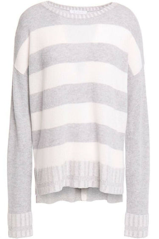 Duffy Pure Cashmere Striped Sweater Jumper Size m medium ladies