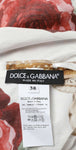 Dolce & Gabbana 2018 White Rose Biscuit Print Playsuit Romper Ladies