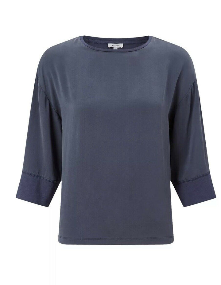 JIGSAW Womens Silk Front Batwing Blouse Size XS ladies