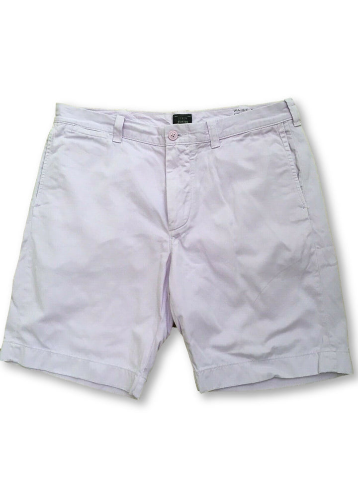 J.CREW Mens Lavander Stanton Cotton Twill Shorts SIZE 34 W Men