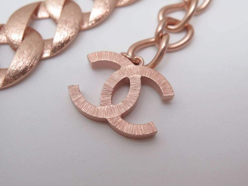 CHANEL This Chain Gold Color CC Rhinestone COCO B16C Necklace Chocker 105g ladies