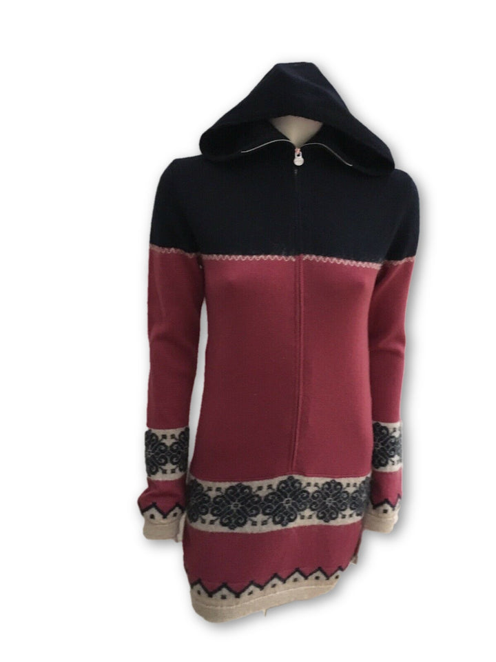 CHANEL 2013 PARIS WOOL MOHAIR HOODED SWEATER DRESS  Ladies