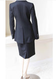 Amazing Chanel 08A Black Wool Jeweled Iconic 2-piece skirt suit F 44 UK 16 US 12  Ladies