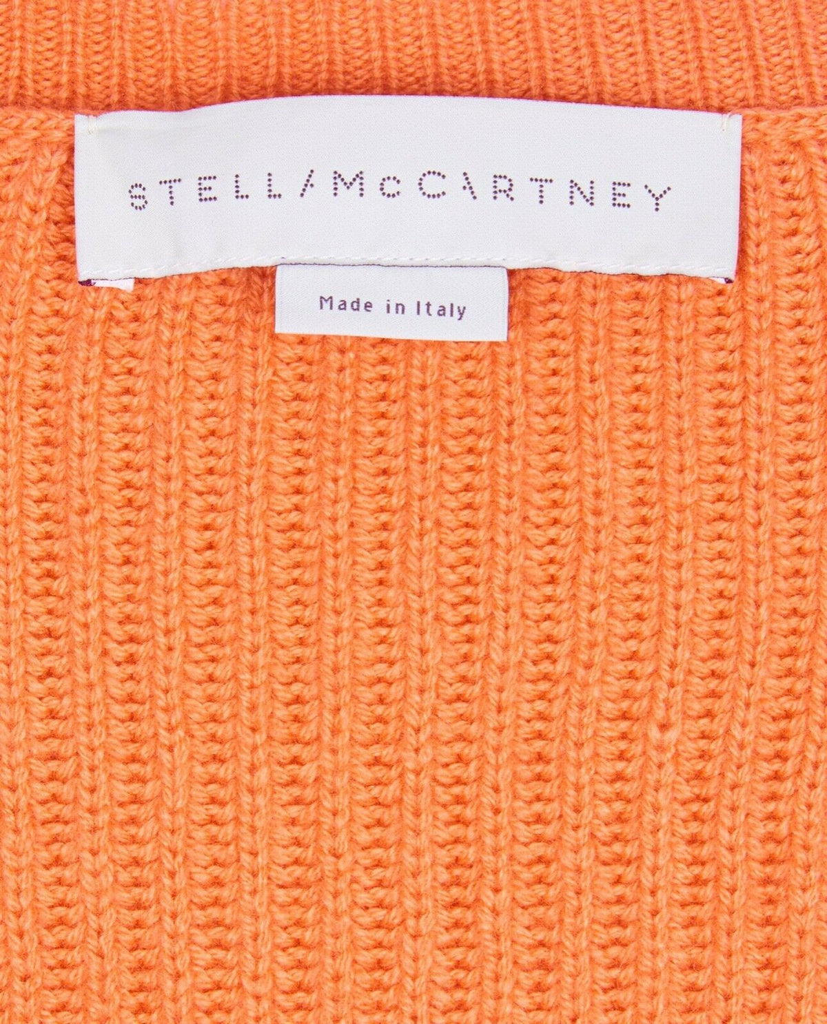 Stella McCartney Oversized Wool & Cashmere Orange Knit Sweater Jumper Lace Trim ladies