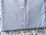 HACKETT LONDON Men's Blue Mayfair Slim Gingham Shirt Size M Medium Men