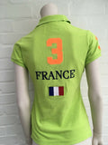 Ralph Lauren Green Flag Polo Marathon French Flag T shirt Women Size XS ladies