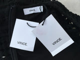 VINCE Women's Black Geo Lace Tank Top Blouse Size US 6 UK 10 Ladies