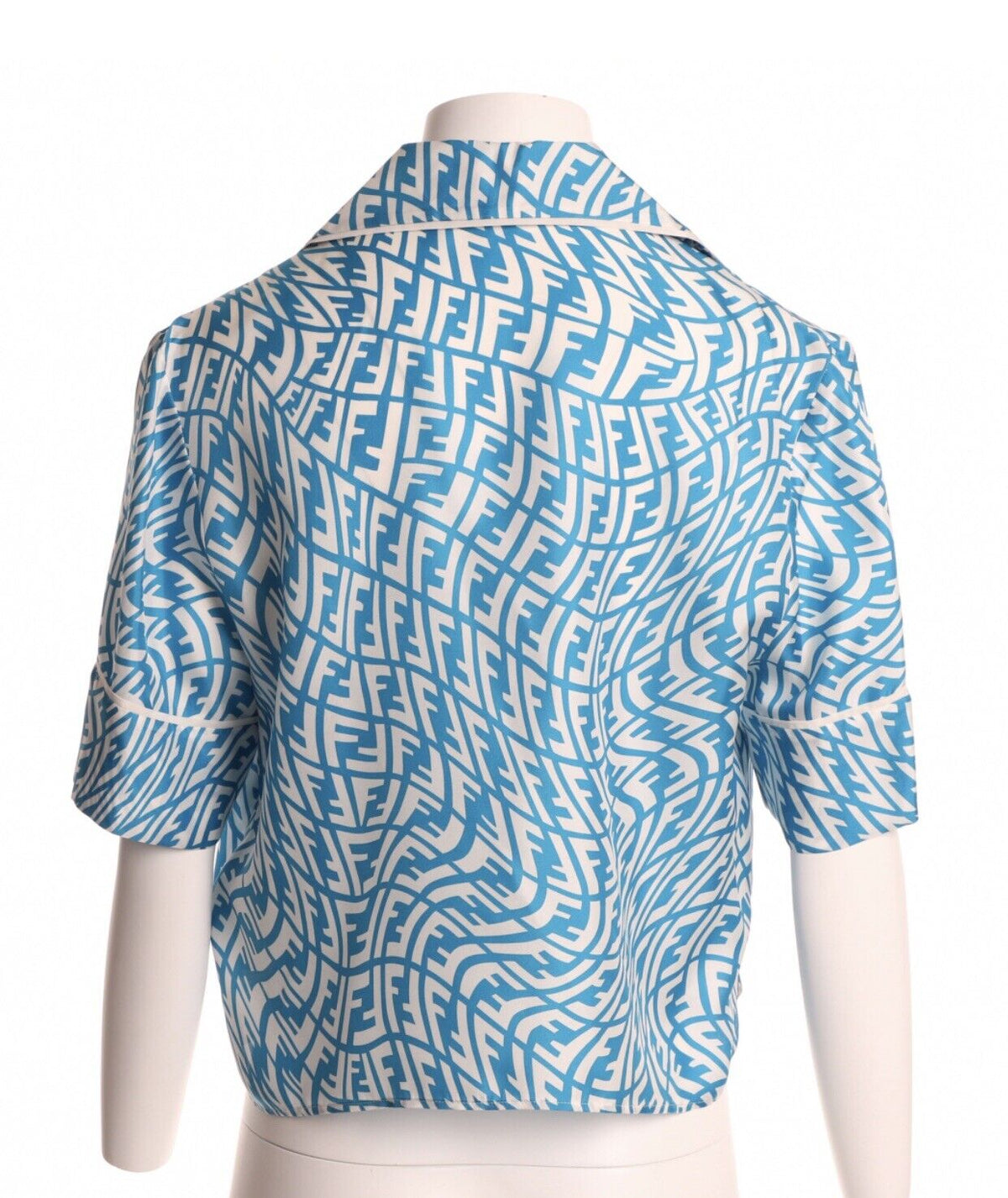 FENDI X Sarah Coleman Ff Vertigo Silk Twill Shirt & Shorts Set Size i 40 uK 8 US ladies