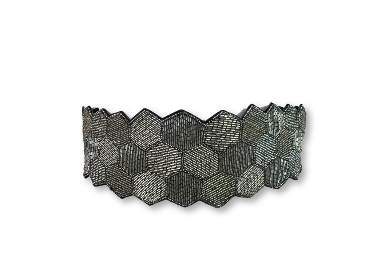 Matthew Williamson Leather Beaded Wide Belt  Ladies
